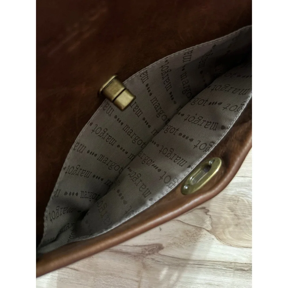 Margot New York Soft Brown Leather Crossbody Bag‎